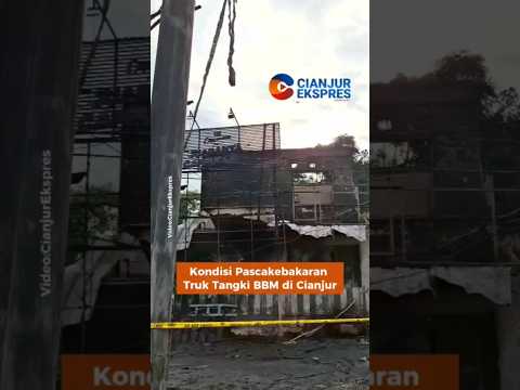Kondisi Pascakebakaran Truk Tangki BBM di Cianjur