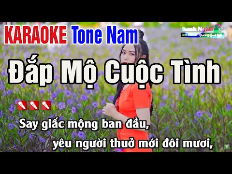 Đắp Mộ Cuộc Tình Karaoke Tông Nam | Karaoke Nhạc Sống Thanh Ngân