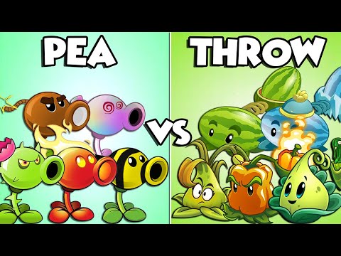 Team PEA vs THROW Plants Power-Up! vs All Zomboss in Plants Vs Zombies 2