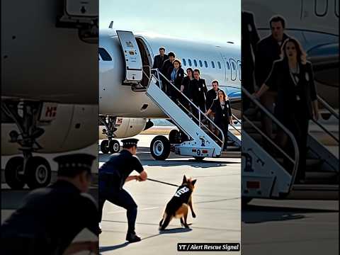 The German Shepherd saved the people at the Airplane✈️Airport from disaster!