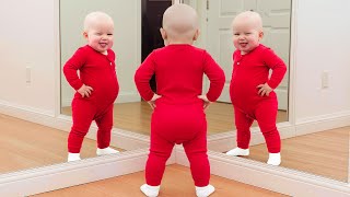 Hilarious & Adorable Baby Playing With Mirror Compilation - Funny Babies Video || COOL PEACHY🍑
