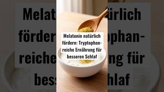 Melatonin natürlich fördern: Tryptophan-reiche Ernährung für besseren Schlaf.
