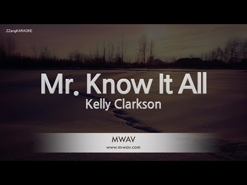 Kelly Clarkson-Mr. Know It All (Melody) [ZZang KARAOKE]