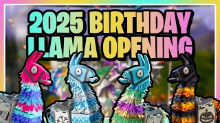 OPENING 100+ BIRTHDAY, HOLIDAY, RAD LLAMAS in Fortnite Save the World!