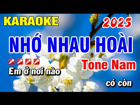 Karaoke Nhớ Nhau Hoài Tone Nam (Beat Mới) Nhạc Sống Xuân 2025 | Hoài Phong Organ