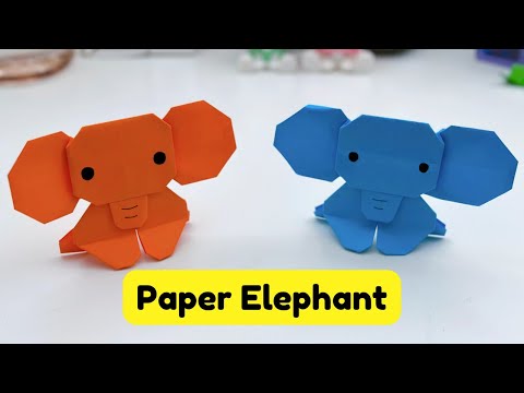 How To Make Easy Origami Paper Elephant  For Kids / Craft Ideas / Paper Craft Easy / KIDS crafts