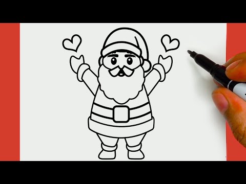 COMO DESENHAR UM PAPAI NOEL FOFO, PASSO A PASSO, JACKDesenhos