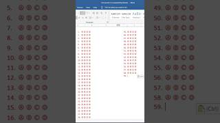 😱✨OMR sheet in MS-Word😎MS-Word Trick #shorts #words #office #ytshorts shorts #computer #windows