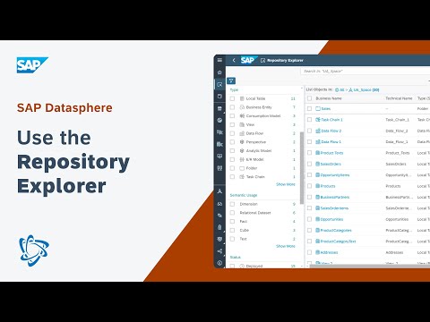 Use the Repository Explorer: SAP Datasphere