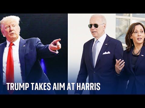 Biden gives emotional farewell speech as Trump takes aim at Harris