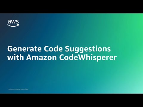 Amazon CodeWhisperer Overview | Amazon Web Services