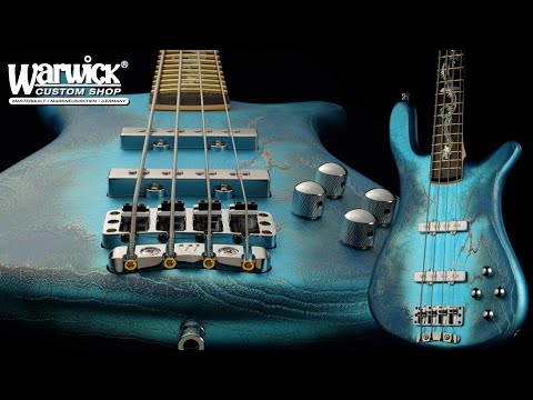 Warwick Custom Shop Masterbuilt -  Streamer CV  - Faded Chrome Turquoise Blue Finish #19-4056