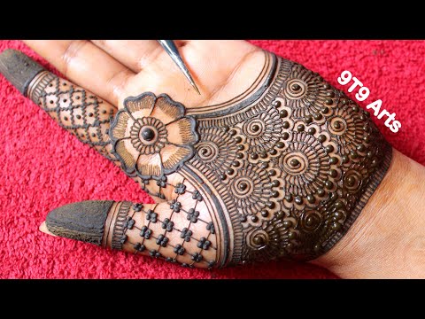 Very unique stylish front hand mehndi design | easy mehndi design | mehndi ka design | mehndi