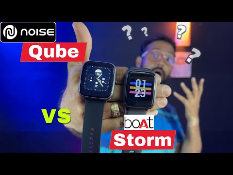 (ENGLISH) Noise ColorFit Qube Smartwatch VS boAt Storm Smartwatch