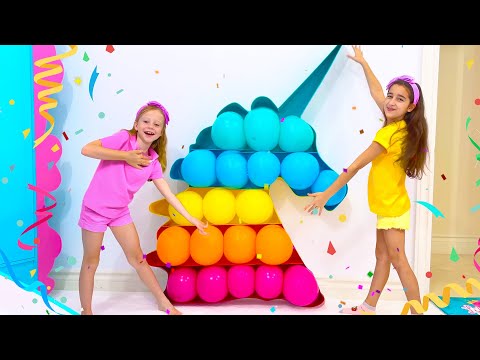 นาสเตีย และผองเพื่อน เล่น ป๊อป อิทท้าทาย – การรวบรวมวิดีโอ