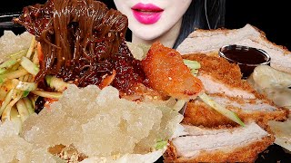 ASMR 살얼음 냉면+돈까스 먹방