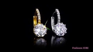 CZ Hoop Earring by Feshionn IOBI