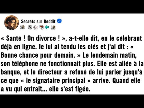 ELLE A TRINQUÉ AU DIVORCE, ALORS IL A TOUT REPRIS EN SILENCE.