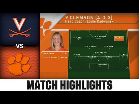 Virginia vs. Clemson ACC Women’s Soccer Highlights (2023)