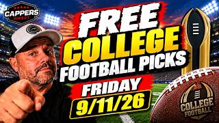 FREE College Football Picks Today | CFB Best Bets Friday 9/11/26
