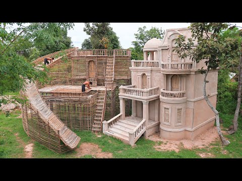 Build Creative Fast Water Slide Park To Underground Swimming Pool Design In Forest