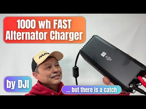 DJI 1k Fast Charger alternator charger installed and reviewed - compared to Ecoflow