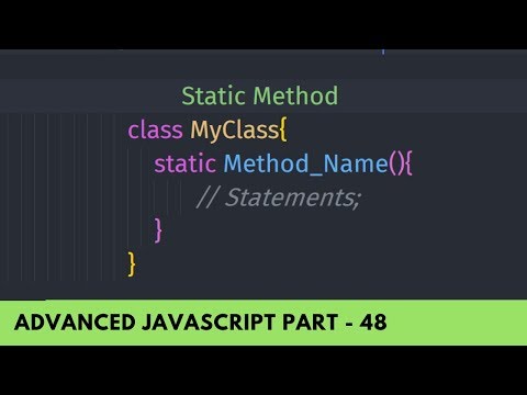 Javascript Static Class Member 10 2021