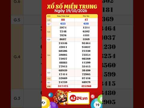 <strong>Xổ</strong> số miền Trung ngày 19 tháng 10 - XSMT 19/10/2026 | <strong>Xổ</strong> số Phú Yên, <strong>Xổ</strong> số Thừa Thiên Huế #xsmt