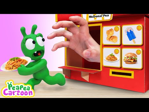 Pea Pea Pretends to Play Selling Food at the Toy Store 🏪 - Pea Pea Cartoon