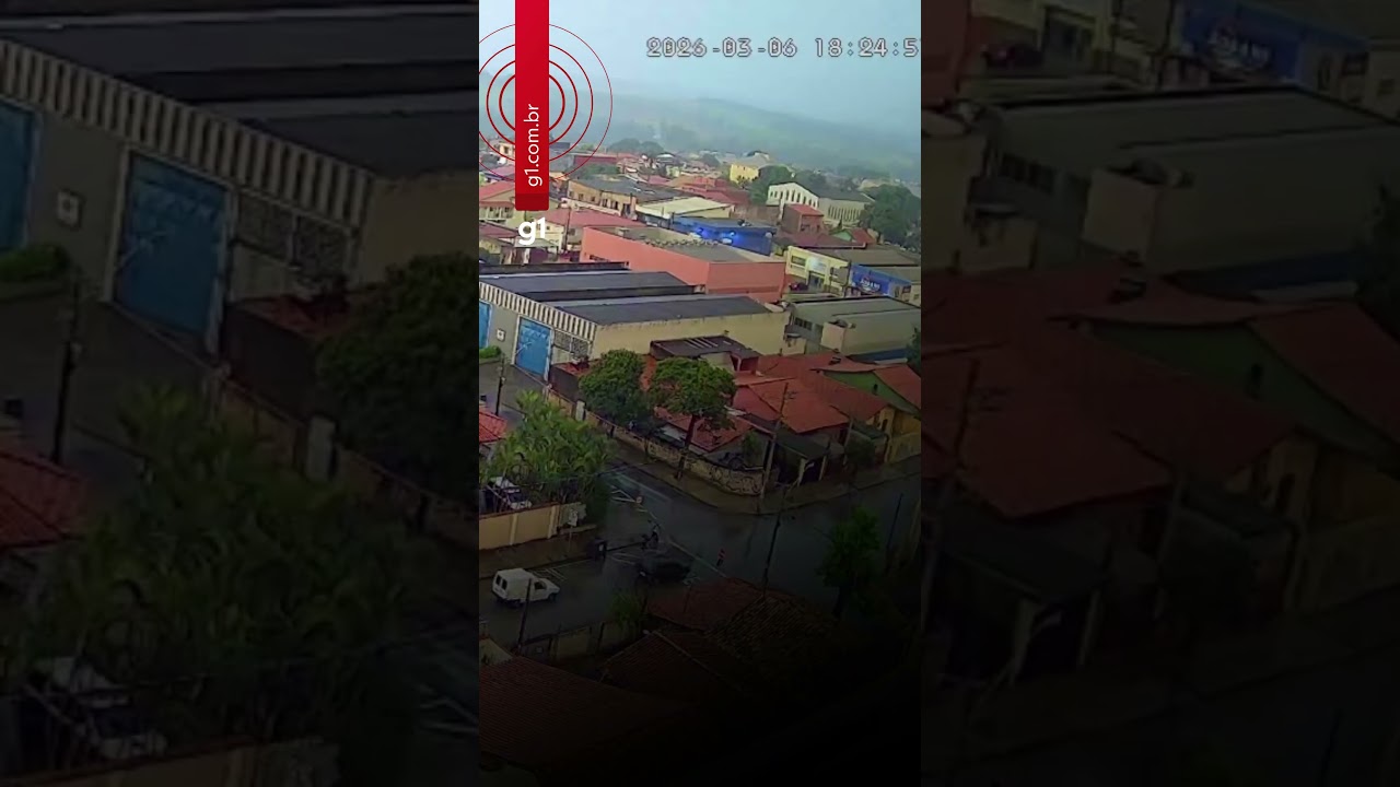 Raio atinge casa durante temporal no interior de SP