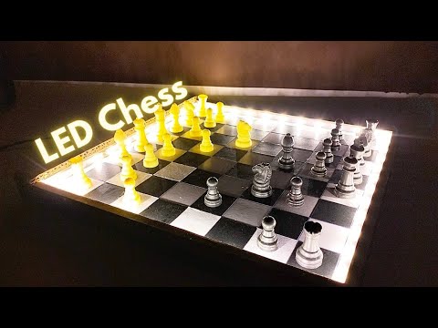 LED Light-up Chess board | How to make Chess board with cardboard | Simple Chess board