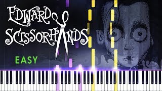 [PIANO TUTORIAL] "Ice Dance" - Tim Burton's Edward Scissorhands (Synthesia - Easy Piano Learning)