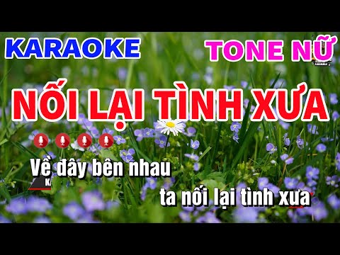 Karaoke Nối Lại Tình Xưa Tone Nữ | Nhạc Sống Nguyễn Linh