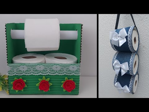 2 IDEIAS incríveis de Porta papel higiênico | Faça você mesmo