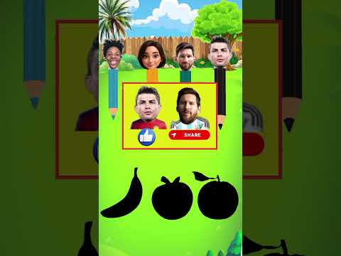 Who can color the fruits correctly? Ronaldo⚽ vs Messi vs Georgina❤️ vs ishow speed #viralvideo