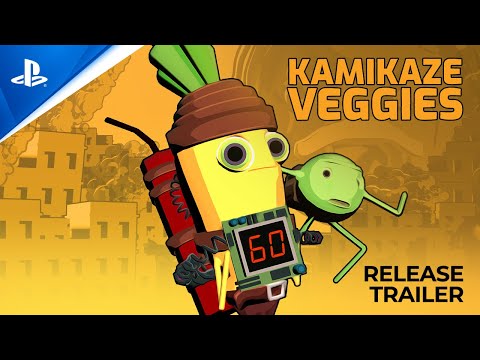 Kamikaze Veggies - Release Trailer | PS5 & PS4 Games