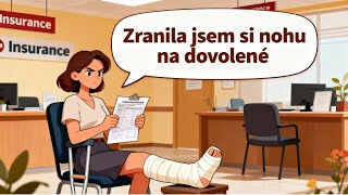 A2 Czech Exam: Reporting an Injury at the Insurance Office