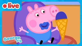 🔴 LIVE! George Pigs's Messiest Moments! 🍦 George Pig's Adventures 🐷 Kids Cartoons