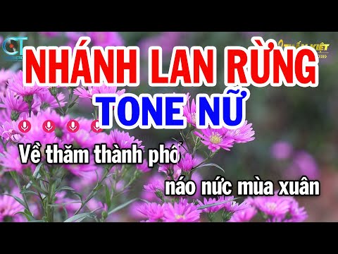 Karaoke Nhánh Lan Rừng Tone Nữ ( G#m ) Nhạc Sống Mới | Karaoke Tuấn Kiệt