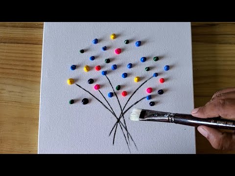Floral Fantasy / Floral Abstract Painting Demo For Beginners / Satisfying / Project 100 Days / Day97