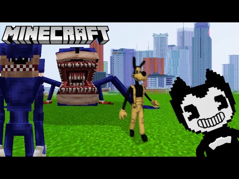 SHIN SONIC MINECRAFT MOD VS GIANT CITY! (BATIM Shin Sonic)