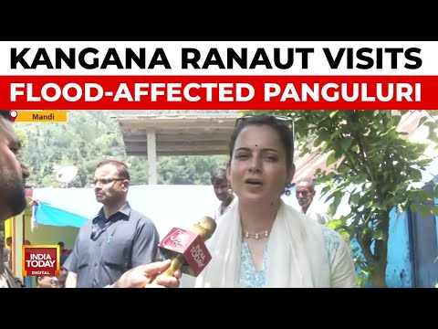 MP Kangana Ranaut Visits Flood-Affected Panguluri, Highlights Centre's Relief Efforts & Local Needs