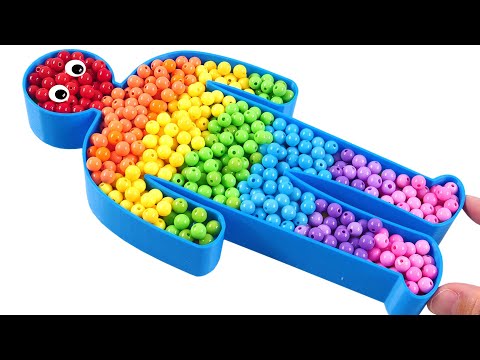 Satisfying Video l How to make Human Bathtubs with Beads Cutting ASMR l RainbowToyTocToc