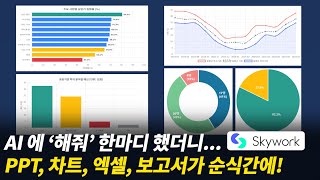 ChatGPT로는 안 되는 PPT, 엑셀, 보고서, 차트 그래프까지 이 AI가 다 해줍니다 (무료 체험 링크 포함)