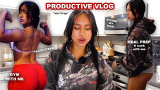 PRODUCTIVE VLOG: Meal Prep, Gym, Dyeing My Hair, 16k Steps, Clean With Me (Weekend Reset)
