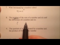 Algebraic Expressions and Operations
