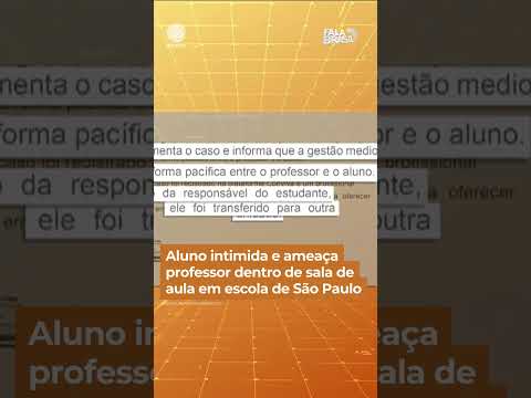 Aluno intimida e ameaça professor dentro de sala de aula em escola de São Paulo #Shorts #FalaBrasil