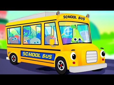 Wheels On The Bus - Mr Fruits and Vehicle Nursery Rhymes for Children