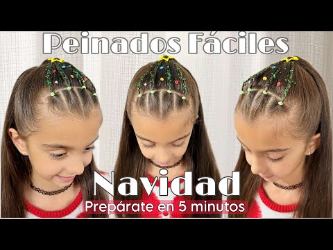 Peinados Fáciles y Rápidos para Navidad en solo 5 Minutos 🎅🎄❄