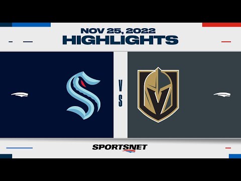 NHL Highlights | Kraken vs. Golden Knights - November 25, 2022